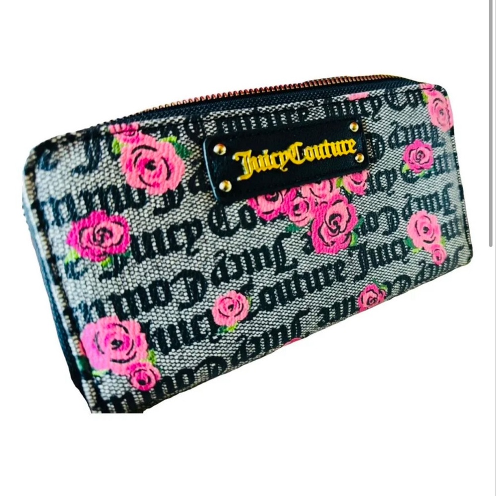 Juicy Couture Petal Stat Black Logo Wallet – Brand New w/ Box y2k